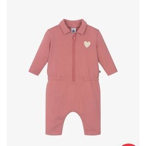 ISO: Petit Bateau Pink Heart Kids Footie